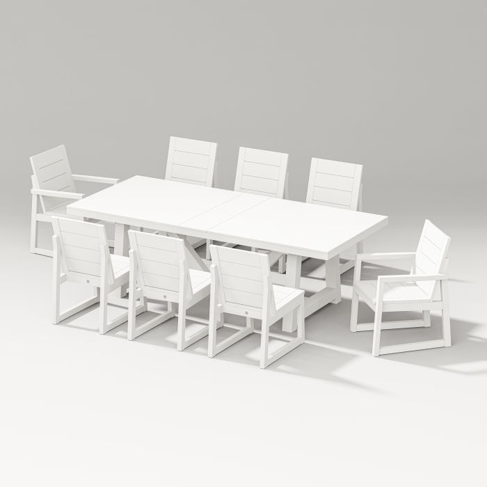 Elevate 9-piece A-frame Table Dining Set