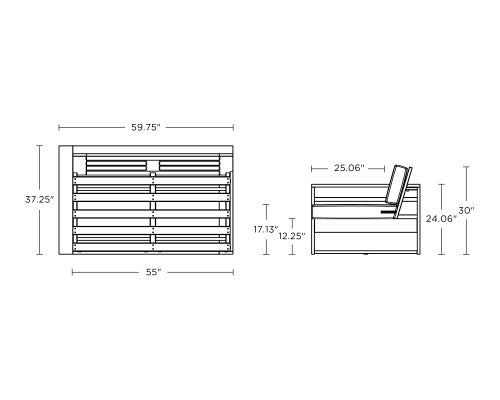 Latitude Modular Left Arm Loveseat