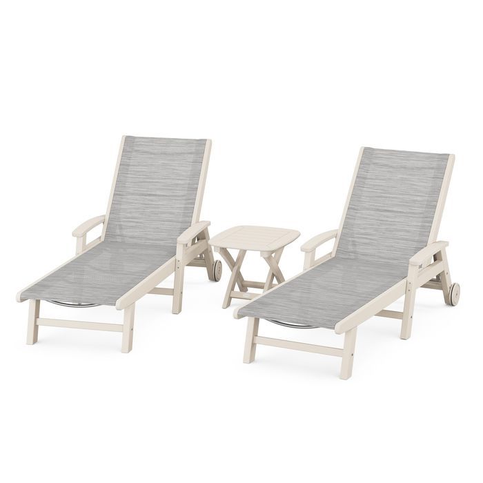 Coastal 3-Piece Wheeled Chaise Set