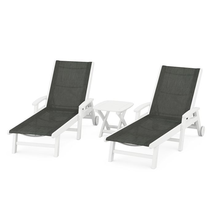 Coastal 3-Piece Wheeled Chaise Set