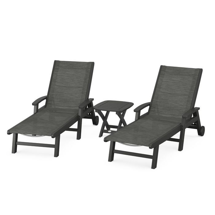 Coastal 3-Piece Wheeled Chaise Set