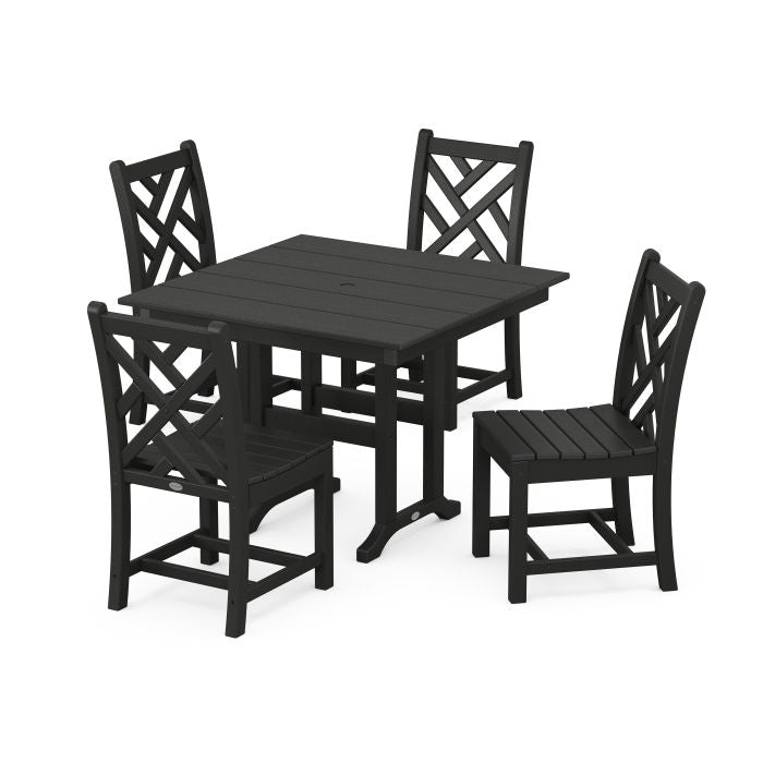 Chippendale Side Chair 5-Piece Farmhouse Dining Set