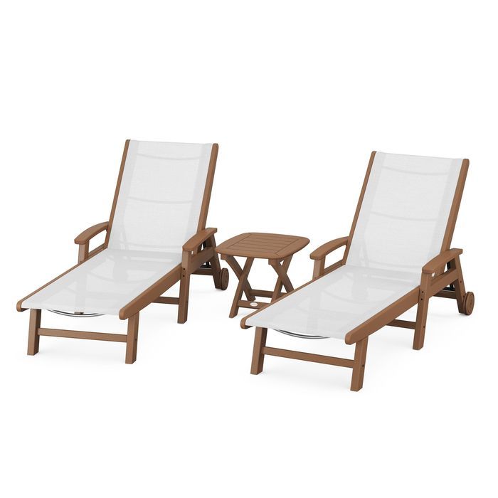 Coastal 3-Piece Wheeled Chaise Set