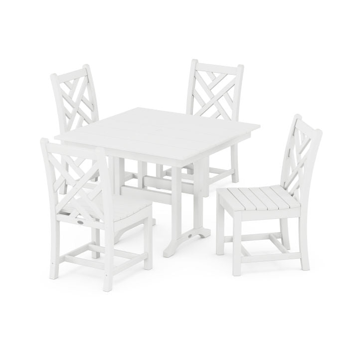 Chippendale Side Chair 5-Piece Farmhouse Dining Set