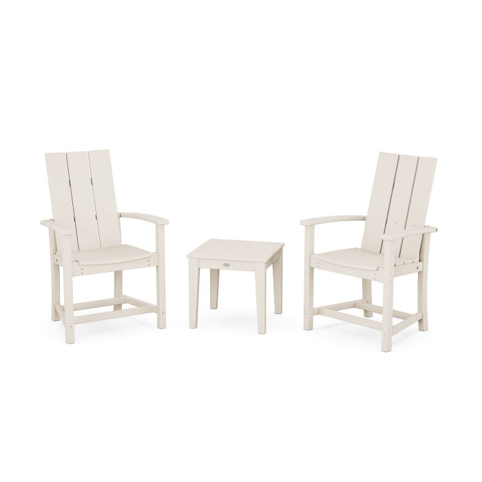 Modern 3-Piece Upright Adirondack Chair Set