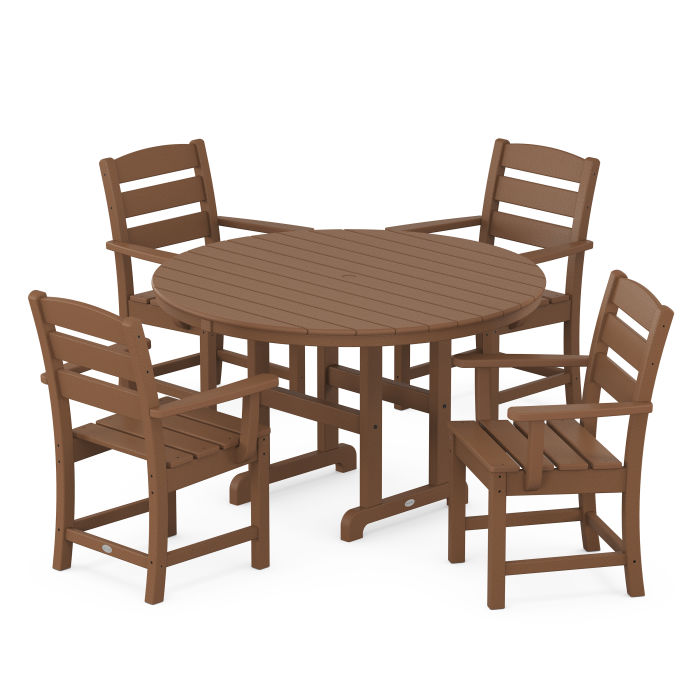 Lakeside 5-Piece Round Farmhouse Dining Set