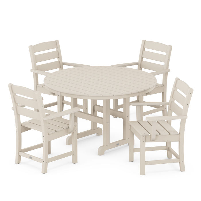 Lakeside 5-Piece Round Farmhouse Dining Set