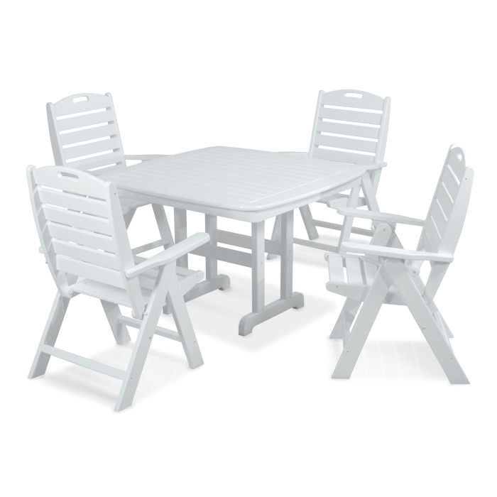 Nautical Highback Chair 5-Piece Dining Set