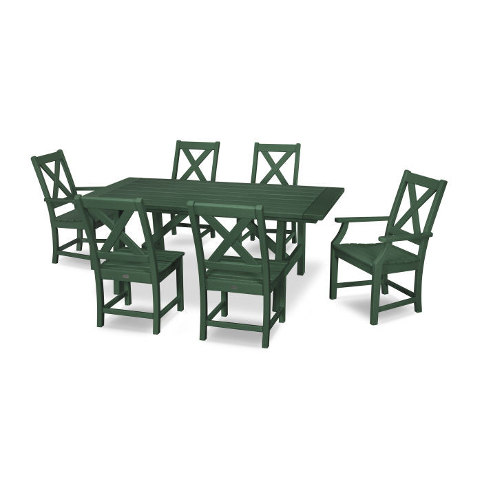 Braxton 7-Piece Rustic Farmhouse Dining Set